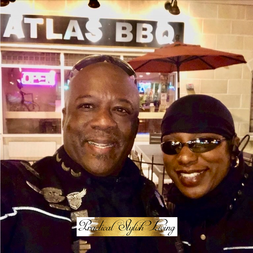Couple Eric and Kimberly Jones standing outside Atlas BBQ located in Milwaukee, Wisconsin